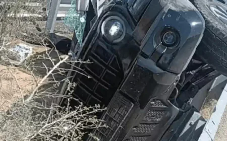 टायर फटने से बेकाबू हुई थार एक्सप्रेसवे पर पलटी, 2 युवकों की मौत; सनरूफ से उछलकर बाहर गिरे