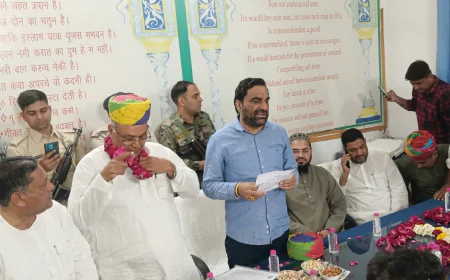 मकराना दौरे पर हनुमान बेनीवाल का डबल अटैक: 1.15 करोड़ के विकास कार्यों की घोषणा, मंच से नरेंद्र मोदी पर साधा निशाना