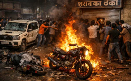 जयपुर में अवैध शराब बिक्री को लेकर हिंसक हंगामा: कॉलोनिवासियों ने की स्कॉर्पियो में तोड़फोड़, एक बाइक को लगाई आग