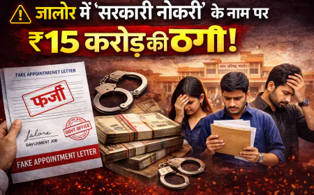 जालोर में ‘सरकारी नौकरी’ के नाम पर 15 करोड़ की ठगी! फर्जी जॉइनिंग लेटर देकर चलाया बड़ा सिंडिकेट