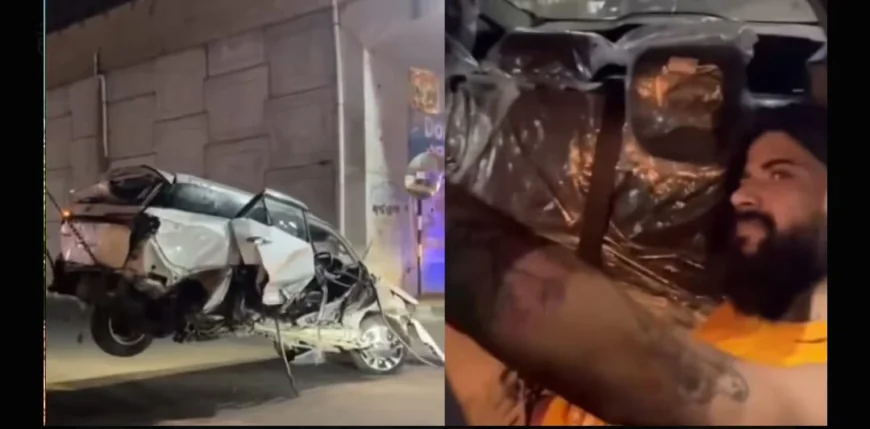 यूट्यूबर UK07 Rider का दिल दहला देने वाला हादसा: इंस्टाग्राम लाइव पर 150 km/h की स्पीड से कार क्रैश