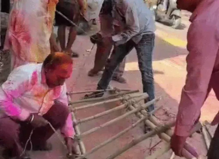 भीलवाड़ा में 428 साल पुरानी अनोखी परंपरा: 'मुर्दे की सवारी' – अर्थी पर लेटेगा जिंदा युवक, शव यात्रा में हंसी-ठिठोली और गुलाल की बौछार