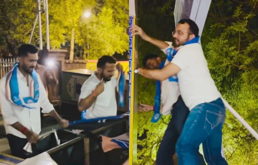 जोधपुर JANVU में आधी रात एनएसयूआई का हंगामा, प्रदर्शनी के साइन बोर्ड उखाड़े, पोस्टर फाड़े!