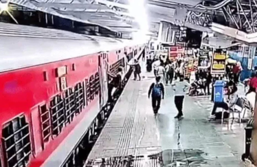 जोधपुर रेलवे स्टेशन पर मौत के मुंह से बची महिला यात्री: आरपीएफ कॉन्स्टेबल नवीन की बहादुरी ने टाला बड़ा हादसा – VIDEO