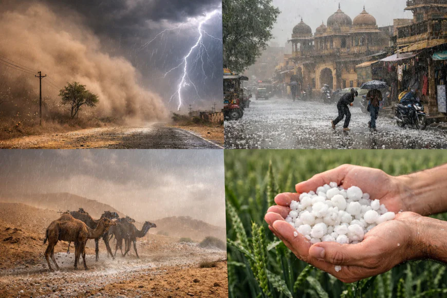 राजस्थान में मौसम का U-टर्न आंधी-बारिश के साथ सीकर में ओले, 2 दिन का येलो अलर्ट जारी!