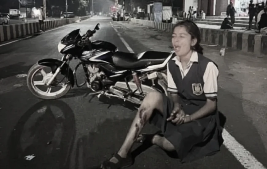 पाली में तेज रफ्तार बाइक ने ठोंकी 9वीं की छात्रा को: पैर में फ्रैक्चर, नशे में होने का आरोप; इलाज जारी