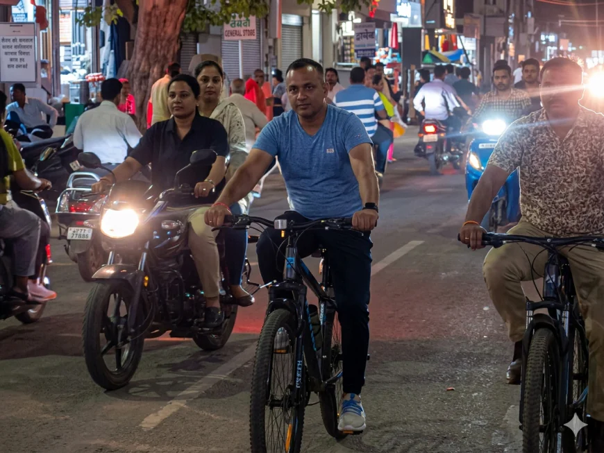 बाड़मेर SP Chunaram Jat का अनोखा अंदाज: साइकिल पर किया शहर का निरीक्षण, रामनवमी रूट की ली जानकारी