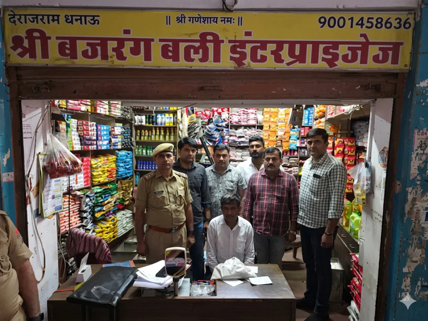 बाड़मेर में दुकान की आड़ में अफीम बेचने वाला गिरफ्तार: ANTF और पुलिस की संयुक्त कार्रवाई में 690 ग्राम बरामद