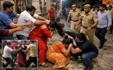 बालाजी मंदिर में दो पक्षों के बीच जमकर विवाद, महिलाओं से मारपीट का वीडियो वायरल