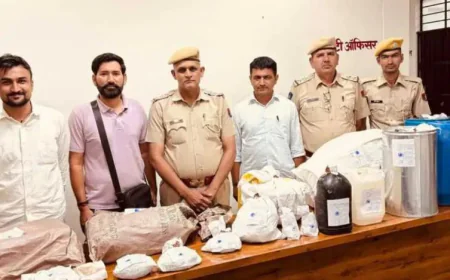 जोधपुर में मकान की छत पर एमडी-ड्रग्स की फैक्ट्री पकड़ी: लैब में खतरनाक केमिकल से बनाई जा रही थी; तीन करोड़ कीमत की ड्रग्स बरामद