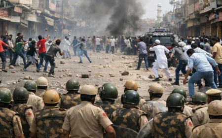 दो समुदायों में पत्थरबाजी: छेड़छाड़ के आरोप पर बढ़ा विवाद, इलाका बना पुलिस छावनी