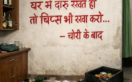 “घर में दारू रखते हो तो चिप्स भी रखा करो…” — चोरी के बाद दीवार पर लिख गया ऐसा मैसेज, फिर जो हुआ जानकर चौंक जाएंगे
