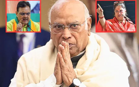 मल्लिकार्जुन खड़गे के बयान पर भड़के भजनलाल शर्मा और वसुंधरा राजे, आखिर क्यों उठी माफी की मांग?
