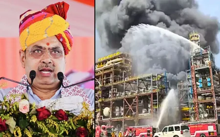 रिफाइनरी आग के बाद सियासत गरमाई: CM भजनलाल के बयान ने मचाया हड़कंप, कांग्रेस पर साधा बड़ा निशाना