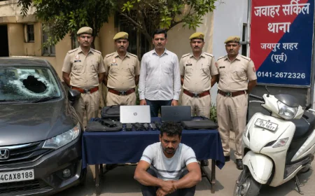 कारों के शीशे तोड़कर लैपटॉप चोरी करने वाला गैंग सक्रिय, एक आरोपी गिरफ्तार, दो फरार