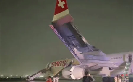 रात 1 बजे दिल्ली एयरपोर्ट पर मची अफरा-तफरी! स्विस फ्लाइट का इंजन फेल, रनवे पर रोकी गई उड़ान.