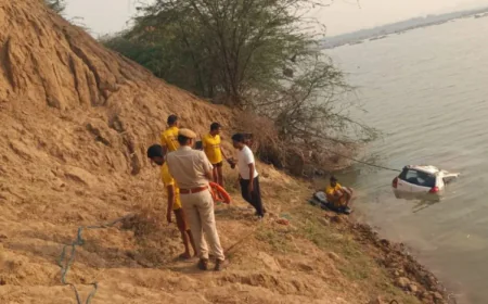 बारां में दर्दनाक हादसा: रास्ता भटककर पार्वती नदी में गिरी कार, युवक की मौत… 100 फीट गहराई बनी जानलेवा