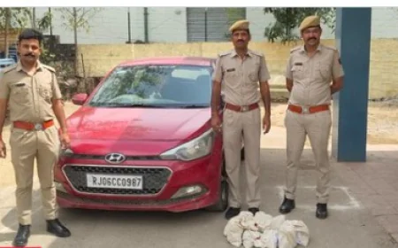 चित्तौड़गढ़ में बड़ी कार्रवाई: टायर के पास छुपी 10 किलो अफीम, मॉडिफाइड कार से तस्करी का खुलासा