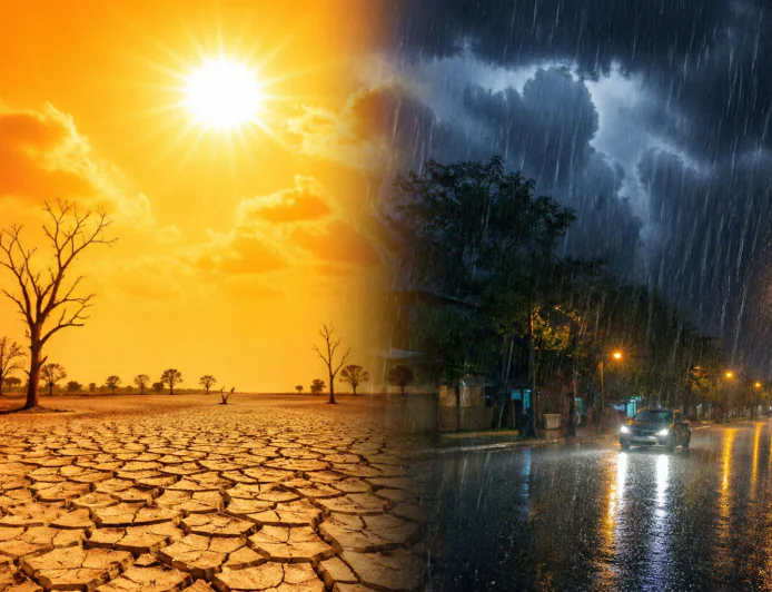 दिन में तापमान 45° के पार, रात में बारिश—लोगों की बढ़ी मुश्किलें!