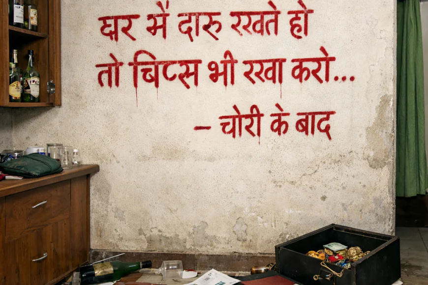 “घर में दारू रखते हो तो चिप्स भी रखा करो…” — चोरी के बाद दीवार पर लिख गया ऐसा मैसेज, फिर जो हुआ जानकर चौंक जाएंगे