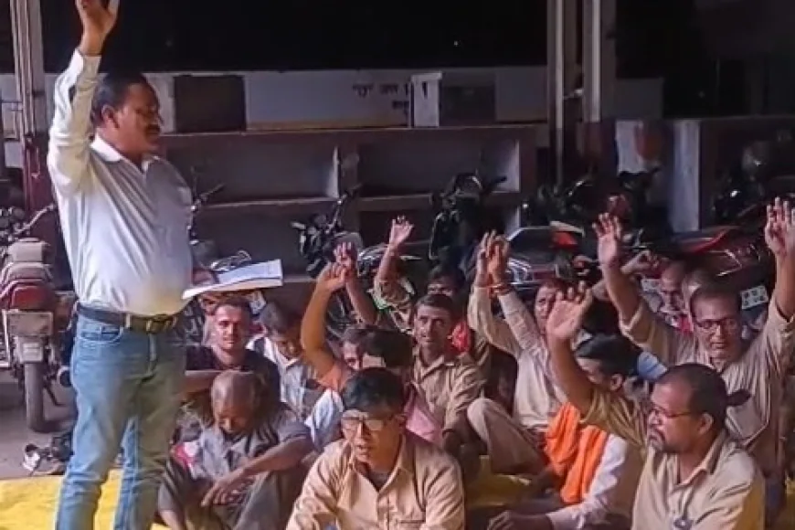 “बसों के पहिए थमने की कगार पर… कर्मचारियों का बड़ा गुस्सा सड़कों पर उतरा, सिस्टम पर उठे सवाल!”