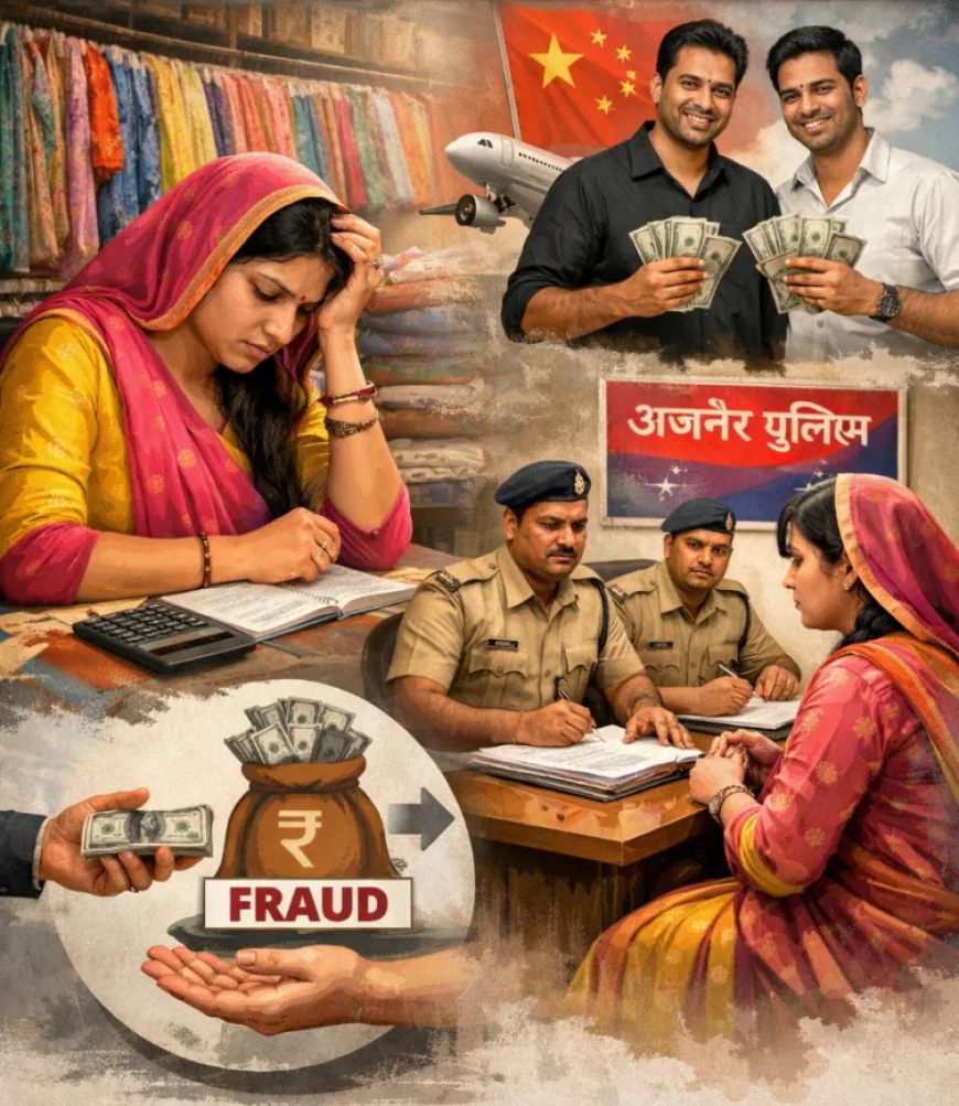 महिला कपड़ा व्यापारी से 94 लाख की ठगी: चाइना में डॉलर भुगतान का झांसा देकर नकद राशि हड़प ली; दो भाइयों पर अजमेर पुलिस में FIR दर्ज