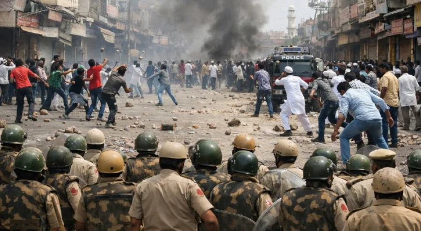 दो समुदायों में पत्थरबाजी: छेड़छाड़ के आरोप पर बढ़ा विवाद, इलाका बना पुलिस छावनी