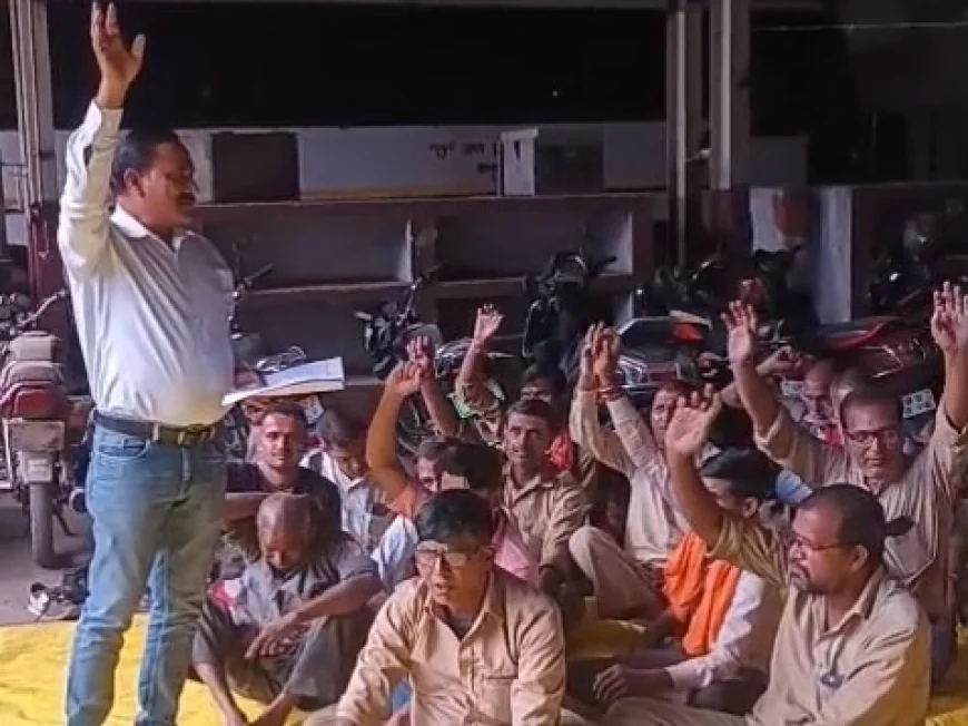 “बसों के पहिए थमने की कगार पर… कर्मचारियों का बड़ा गुस्सा सड़कों पर उतरा, सिस्टम पर उठे सवाल!”