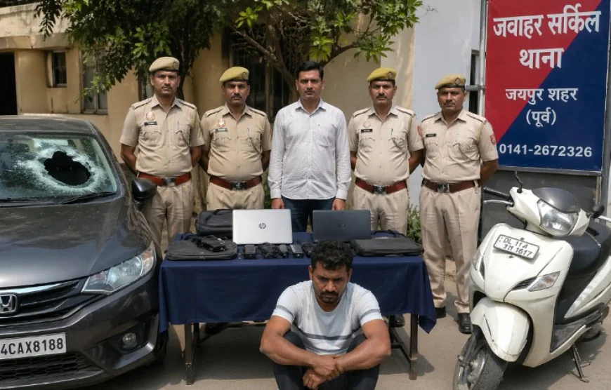 कारों के शीशे तोड़कर लैपटॉप चोरी करने वाला गैंग सक्रिय, एक आरोपी गिरफ्तार, दो फरार