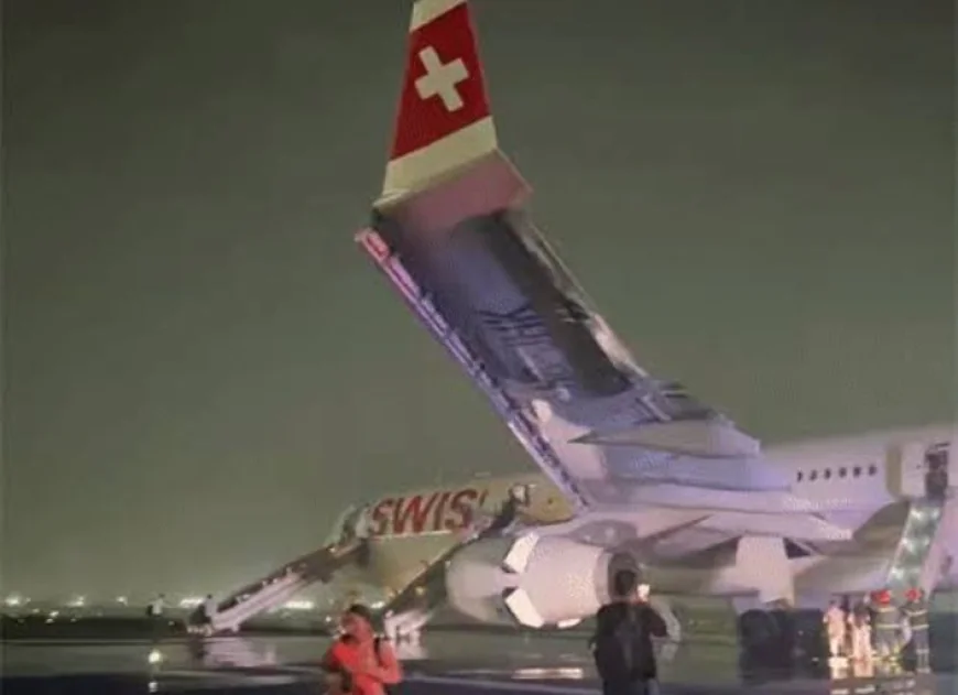 रात 1 बजे दिल्ली एयरपोर्ट पर मची अफरा-तफरी! स्विस फ्लाइट का इंजन फेल, रनवे पर रोकी गई उड़ान.