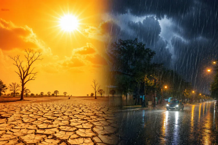 दिन में तापमान 45° के पार, रात में बारिश—लोगों की बढ़ी मुश्किलें!