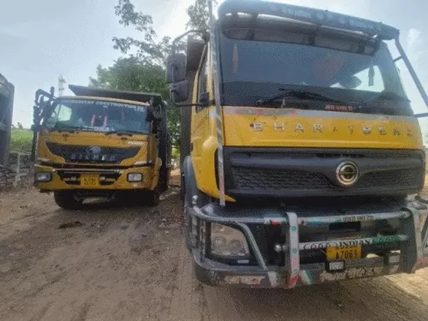 बालोतरा पुलिस की बड़ी कार्रवाई: अवैध बजरी से भरे 4 डंपर जब्त, 4 आरोपी गिरफ्तार