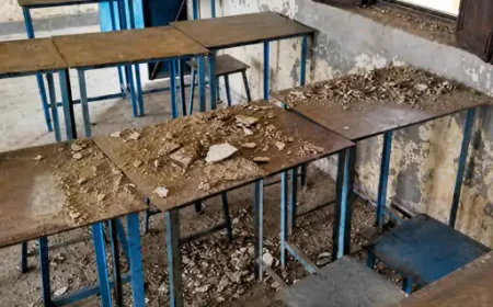 सरकारी स्कूल में अचनाक कैसे गिरा छत का प्लास्टर? 10 लाख की मरम्मत के बाद भी क्यों हुए छात्रा घायल!
