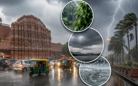 “Heatwave हुई फेल! राजस्थान में बारिश से गिरा तापमान, मौसम हुआ सुहाना..