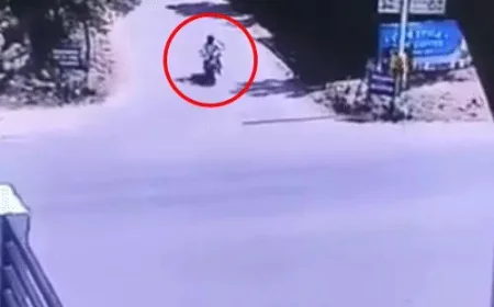 जयपुर में तेज रफ्तार थार ने बाइक सवार युवक को मारी जोरदार टक्कर, 5 किलोमीटर बाद फटा टायर...