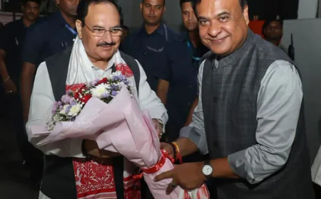 Assam New CM: फिर हिमंत बिस्व सरमा के हाथों में असम की कमान, जेपी नड्डा ने CM पद के लिए नाम का किया ऐलान