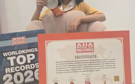 राजस्थान की 5 साल की बच्ची ने किया ऐसा कमाल कि India और Asia Book of Records में दर्ज हुआ नाम