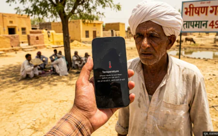 राजस्थान में भीषण गर्मी का कहर: इतनी गर्मी कि बाड़मेर में iPhone भी हो गया बंद, 48 डिग्री ने तोड़े रिकॉर्ड
