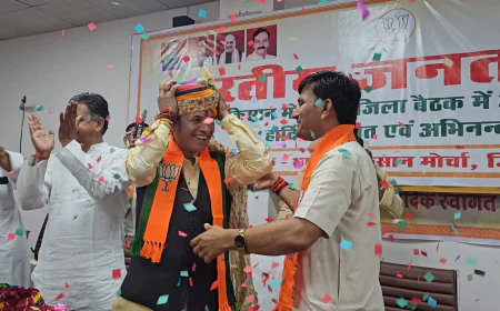 “बंगाल का शेर आया” के नारों से गूंजा BJP कार्यालय, जीत के बाद पहली बार बाड़मेर पहुंचे केंद्रीय मंत्री कैलाश चौधरी