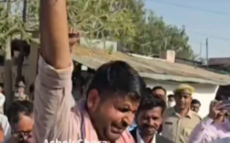 बाड़मेर में गिरल आंदोलन के बीच विधायक रविंद्र सिंह भाटी ने खुद पर छिड़का पेट्रोल