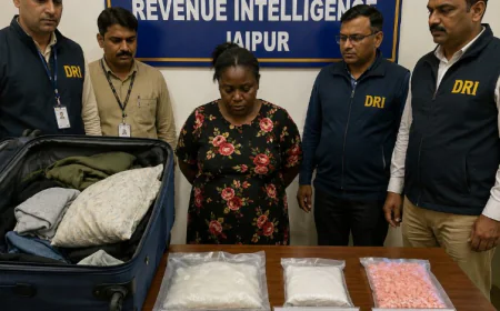 जयपुर में विदेशी महिला से ढाई करोड़ की ड्रग्स बरामद: ट्रॉली बैग में छिपाकर मुंबई ले जा रही थी नशे की खेप, DRI ने किया गिरफ्तार