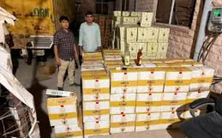 बाड़मेर में भारतमाला एक्सप्रेस-वे पर 62 लाख की अवैध शराब जब्त: प्लास्टिक पाइपों के नीचे छुपाकर हो रही थी तस्करी, ड्राइवर फरार