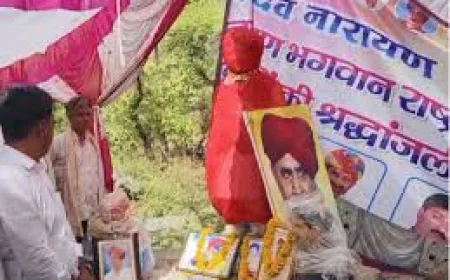 कर्नल बैंसला की मूर्ति लगाने पर अड़ा गुर्जर समाज: देर रात शहीद स्थल पर पहुंचाईं प्रतिमाएं, भारी पुलिस जाब्ता तैनात