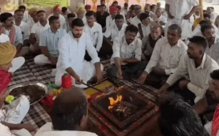 मजदूरों के समर्थन में यज्ञ पर बैठे MLA भाटी: बोले- हे यज्ञ भगवान, सोई हुई सरकार को जगाओ