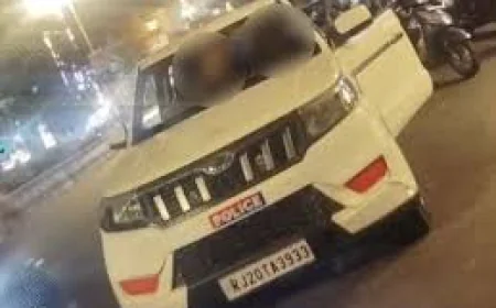 शिक्षा मंत्री के काफिले से जुड़ी बोलेरो निजी काम में दौड़ी: लाल-नीली बत्ती और पुलिस मोनोग्राम नहीं हटाने पर उठे सवाल