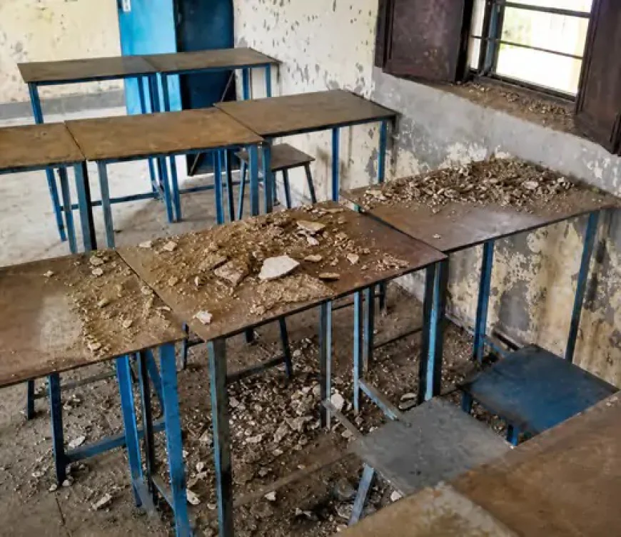 सरकारी स्कूल में अचनाक कैसे गिरा छत का प्लास्टर? 10 लाख की मरम्मत के बाद भी क्यों हुए छात्रा घायल!