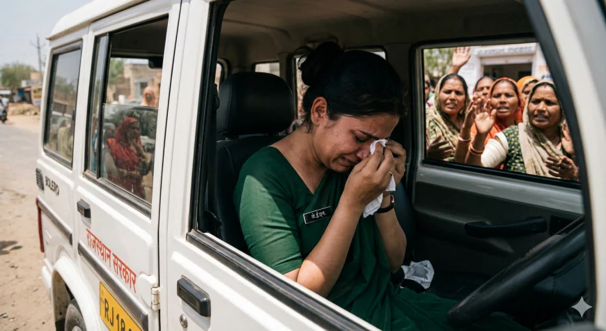 महिलाओं के सवालों के आगे टूट गई महिला अफसर! झुंझुनूं में कार के अंदर फूट-फूट कर रोई JEN