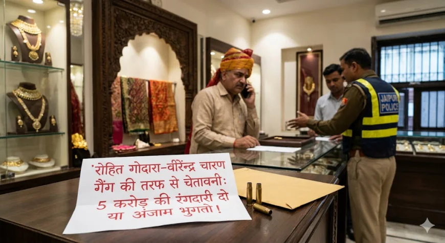 जयपुर में ज्वेलर को गैंगस्टर के नाम पर धमकी: रोहित गोदारा-वीरेंद्र चारण गैंग के नाम से मांगी ₹5 करोड़ की रंगदारी