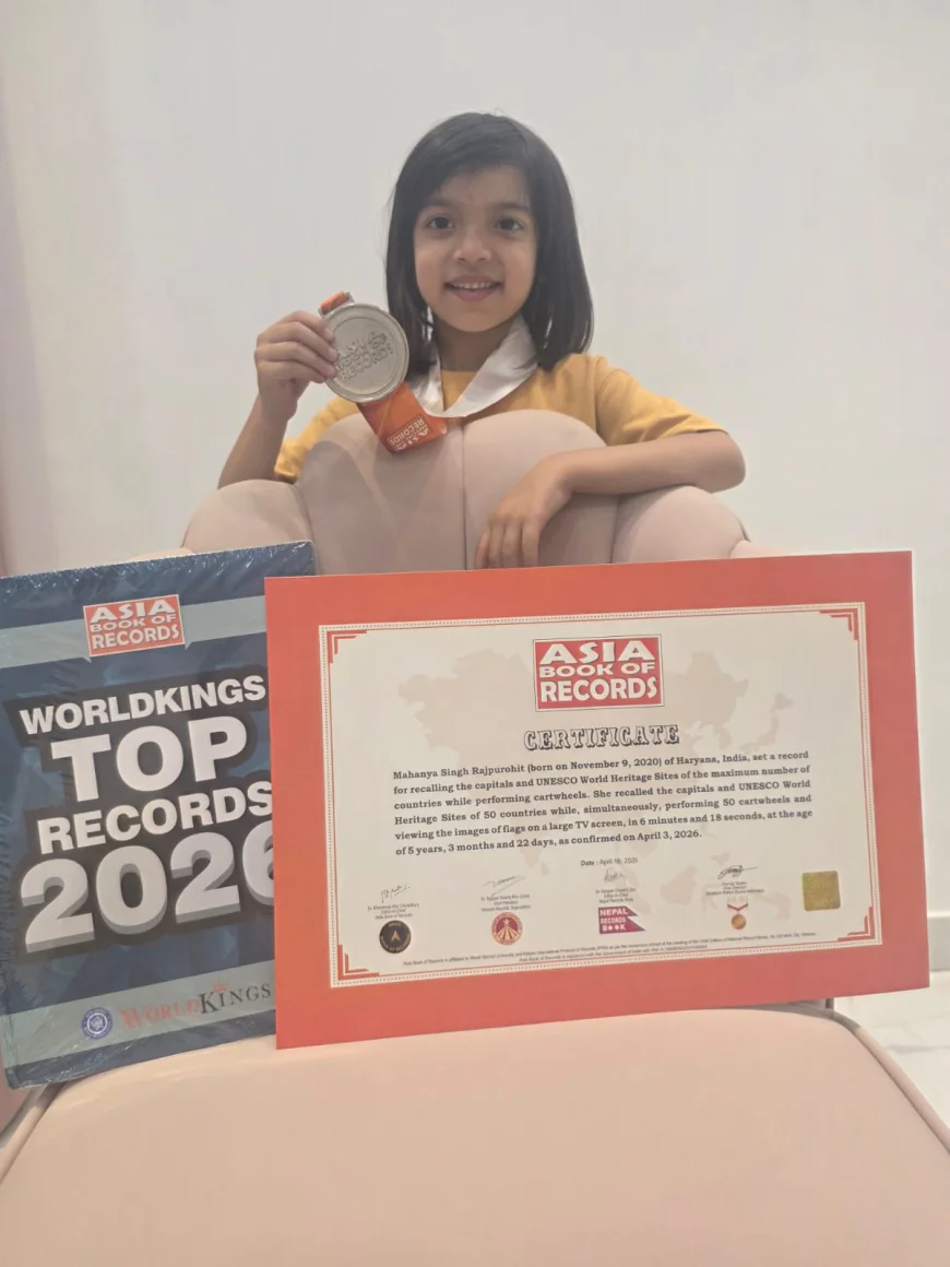 राजस्थान की 5 साल की बच्ची ने किया ऐसा कमाल कि India और Asia Book of Records में दर्ज हुआ नाम