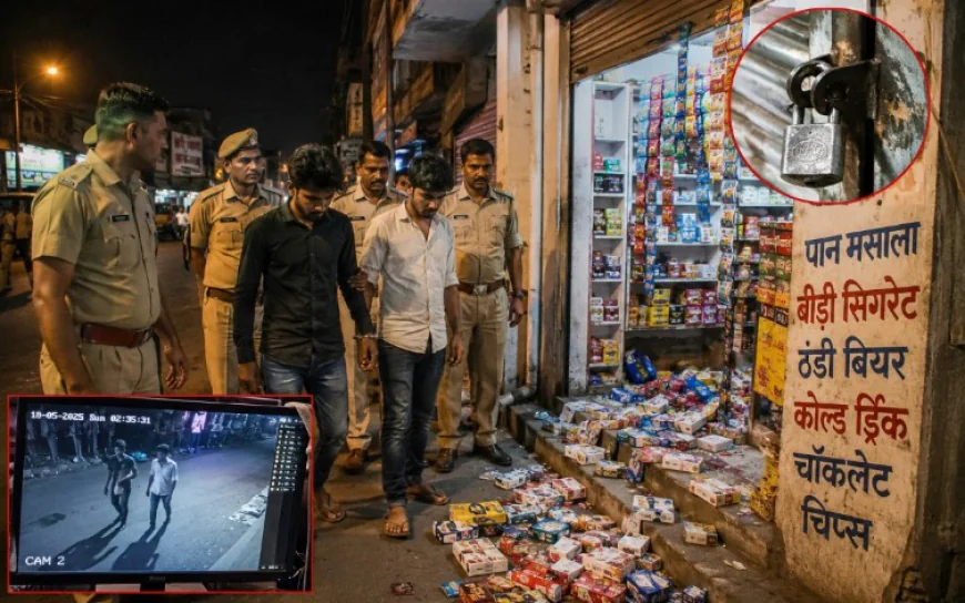 दुकान के ताले तोड़कर लाखों का सामान चुराने वाले दो आरोपी गिरफ्तार: CCTV फुटेज से हुई पहचान, पूछताछ में कबूली वारदात